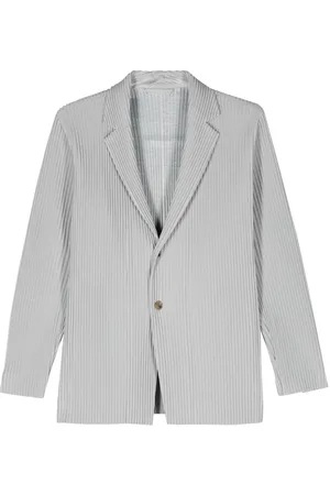 Issey Miyake Pleated Single-breasted Jacket