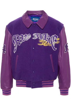 AWAKE NY Dragon Embroidered Varsity Jacket