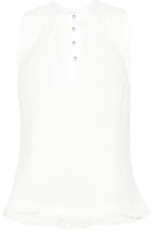 Lanvin Pleated Sleeveless Top