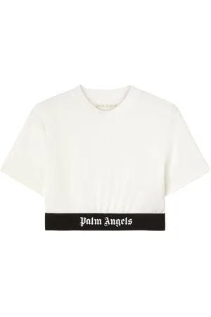 Palm Angels Logo Cotton Cropped T-shirt