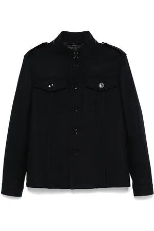 Tom Ford Japanese Light Felt Stand Collar Overshirt