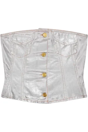 Ganni Organic Cotton Denim Corset