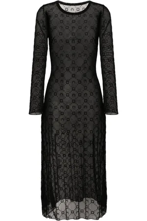 Marine Serre Moonogram Mesh Tube Dress