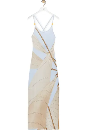 Loewe Cotton Blend Strappy Midi Dress