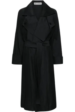 Issey Miyake Linen Blend Belted Trench Coat