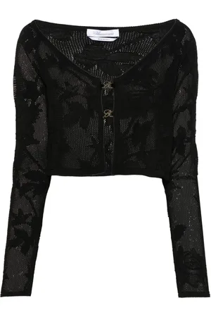BLUMARINE Embroidered Cropped Cardigan