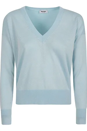 Base London Cotton Blend V-neck Sweater