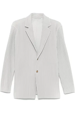 Issey Miyake Pleated Single-breasted Jacket