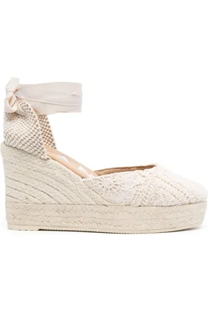 MANEBI Yucatán Crochet Cotton Wedge Espadrilles