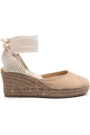 MANEBI Hamptons Suede Low Wedge Espadrilles