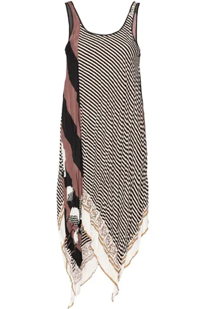 Loewe Striped Pleated Short Dress