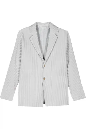 Issey Miyake Pleated Single-breasted Jacket