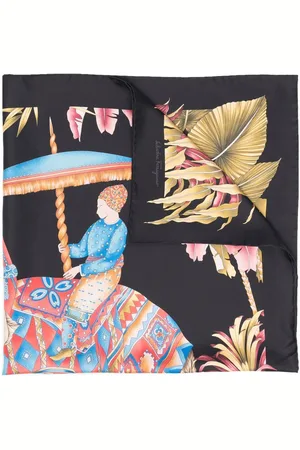 Salvatore Ferragamo India Print Silk Foulard