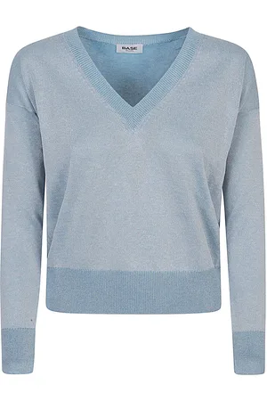 Base London Cotton Blend V-neck Sweater