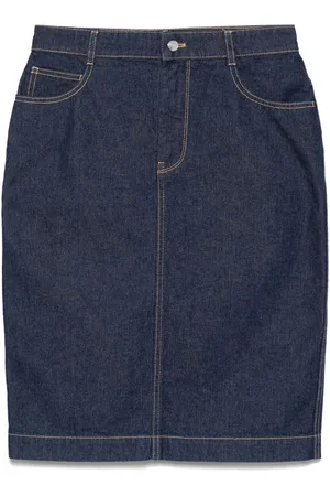 Maison Kitsuné Denim Midi Skirt