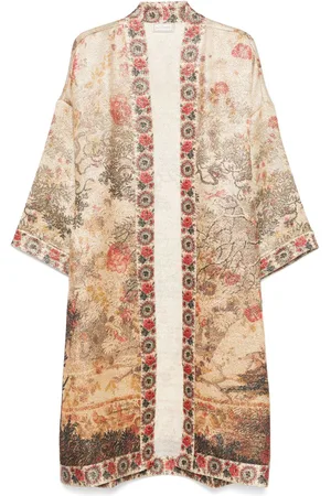 PIERRE-LOUIS MASCIA Wiil And Silk Printed Kimono