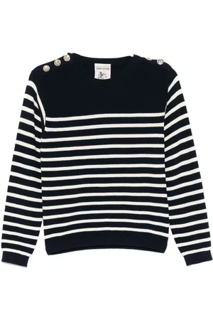 SEMICOUTURE Perla Striped Cotton Sweater