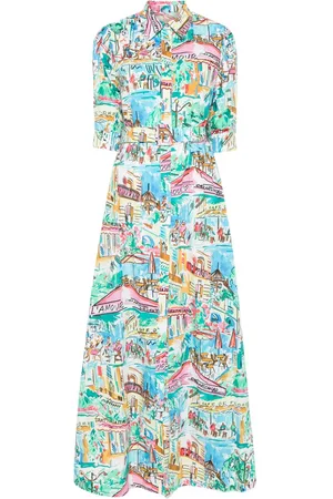 ALESSANDRO ENRIQUEZ Printed Cotton Shirtdress
