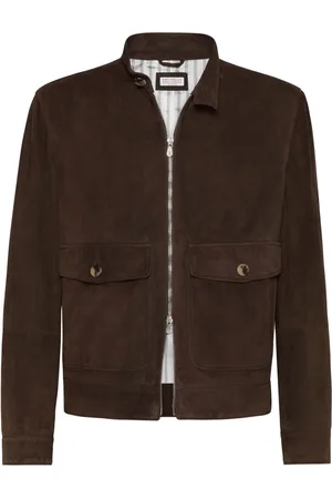 Brunello Cucinelli Suede Leather Jacket