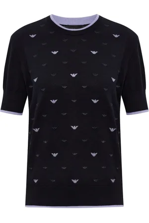 Emporio Armani Allover Logo Cotton Sweater