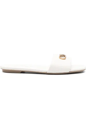 Emporio Armani Leather Flat Sandals