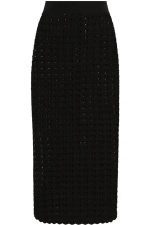 Dolce & Gabbana Wol Midi Skirt