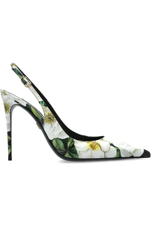 Dolce & Gabbana Printed Leather Slingback Pumps