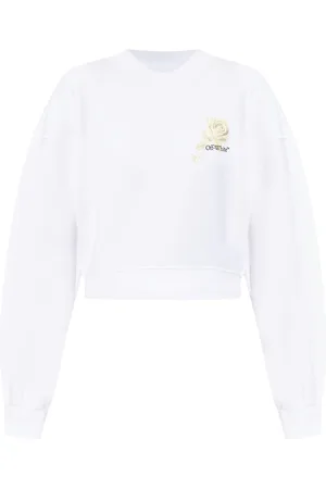OFF-WHITE Roses Arrows Cropped Sweatshirt