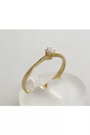 Christian Zespoots gouden ring met zirkonia