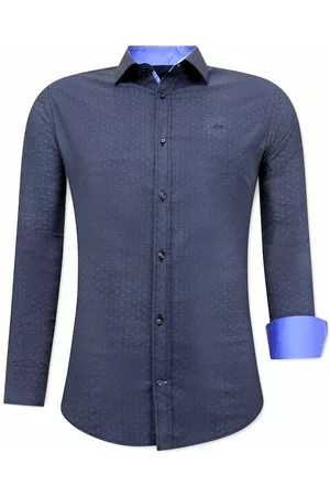TONY BACKER Met print slim fit