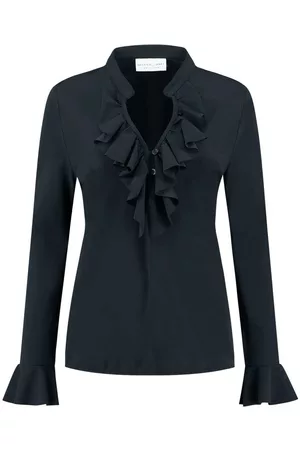 Helena hart 7257 blouse ruche marine