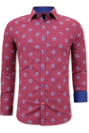 TONY BACKER Met print slim fit