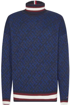 Tommy Hilfiger Monogram roll neck-desert sky