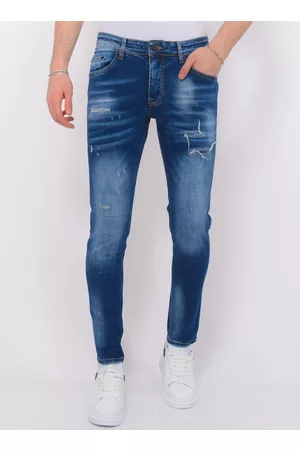 Local Fanatic Blue ripped jeans slim fit