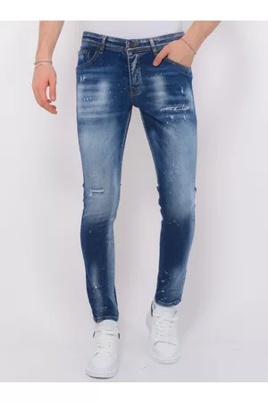 Local Fanatic Paint splash ripped jeans slim fit