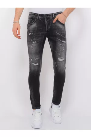 Local Fanatic Destroyed jeans with paint splatter slim fit