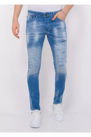 Local Fanatic Blue ripped skaterjeans slim fit