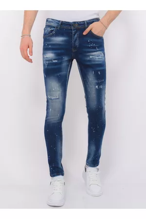 Local Fanatic Designer jeans h paint splatter slim fit