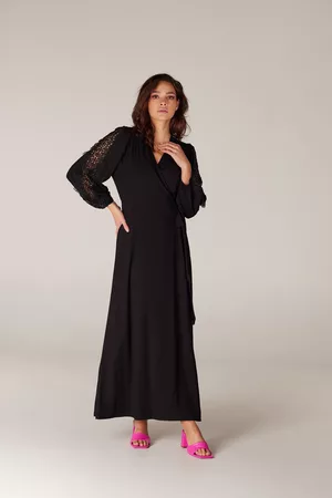 Juffrouw Jansen Dames Jurken - Danoa wrap dress black