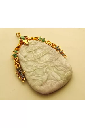 Casio Dames Kettingen met hanger - 18 karaat gouden hanger met jade