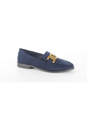 La Strada Dames Loafers - 2200127 blue micro dames instappers gekleed