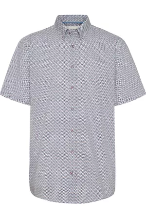 Bugatti Heren Korte Mouwen Overhemden - Clothing casual overhemd met korte mouwen