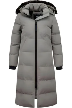 Matogla Extra lange winterjas met nep bontkraag
