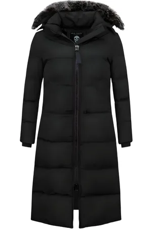 Matogla Extra lange winterjas met kunst bontkraag