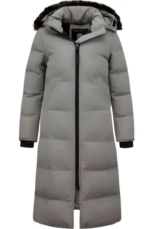 Matogla Extra lange winterjas met nep bontkraag