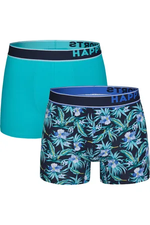HAPPY SHORTS 2-pack boxershorts heren hawaii flowers