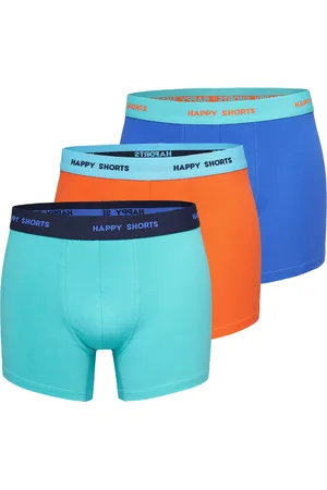 HAPPY SHORTS 3-pack boxershorts heren d911 effen kleuren neon