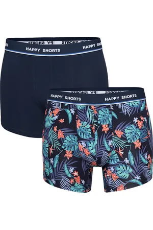 HAPPY SHORTS 2-pack boxershorts heren met tropical print