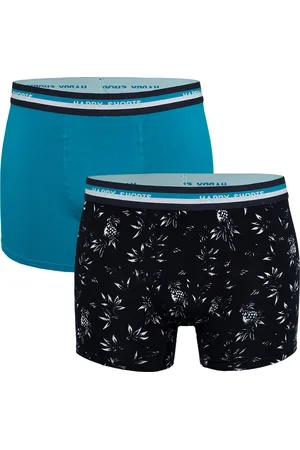 HAPPY SHORTS 2-pack boxershorts met print heren hawaii
