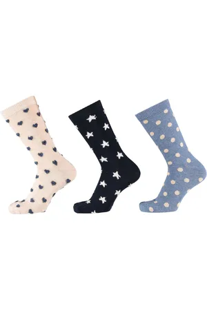 Apollo Fashion sokken dames hartjes stippen sterren print